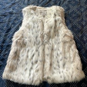 White Faux Fur Vest